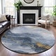 preview thumbnail 45 of 66, Premium Washable Super Soft Abstract Contemporary Mayfield Rug Blue - 8' x 8'