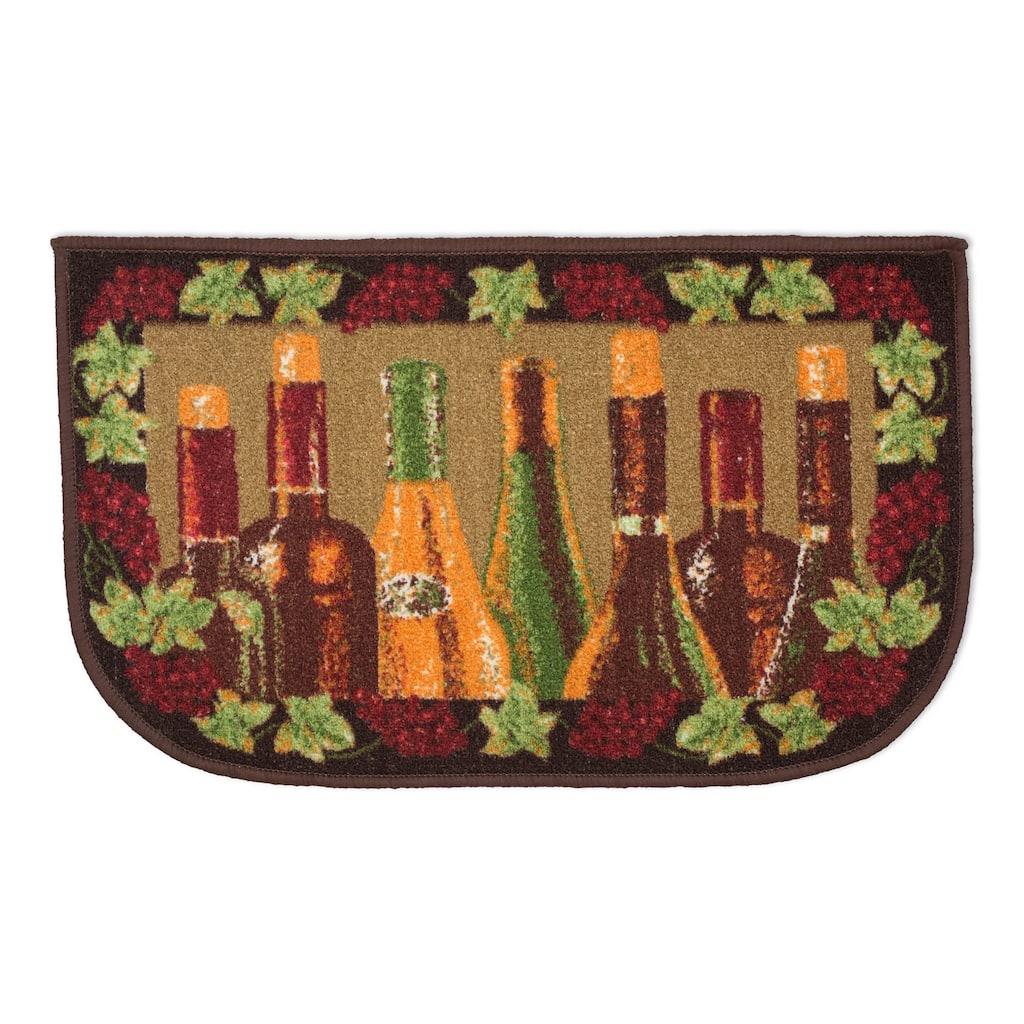 J&M Garlic Print Kitchen Slice Rug 18x30 - 18x30 inches