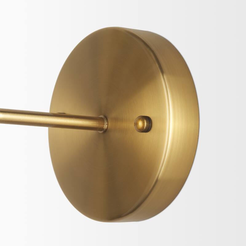 Britton Gold Metal w/ Clear Glass Globe 1-Light Wall Sconce - 5.9L x 5.9W x 12.6H