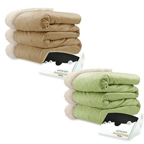 Biddeford micro mink hot sale & sherpa blanket