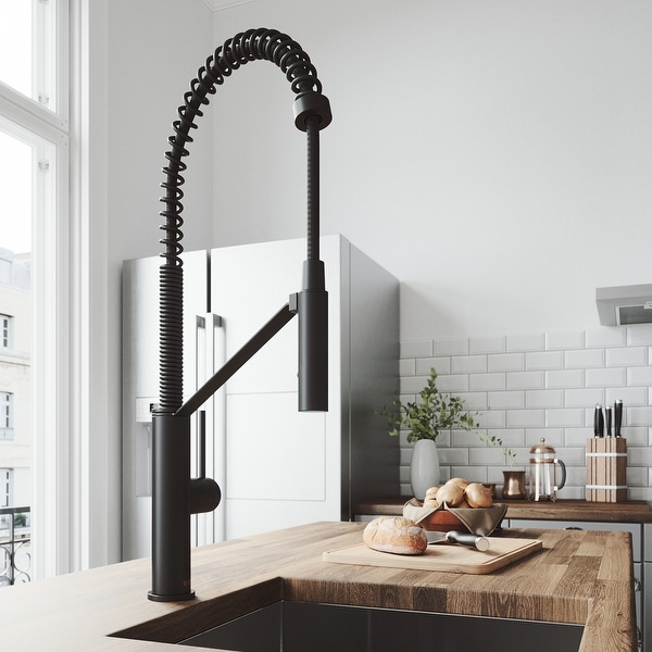 VIGO Livingston Matte Black Magnetic Kitchen Faucet. Opens flyout.