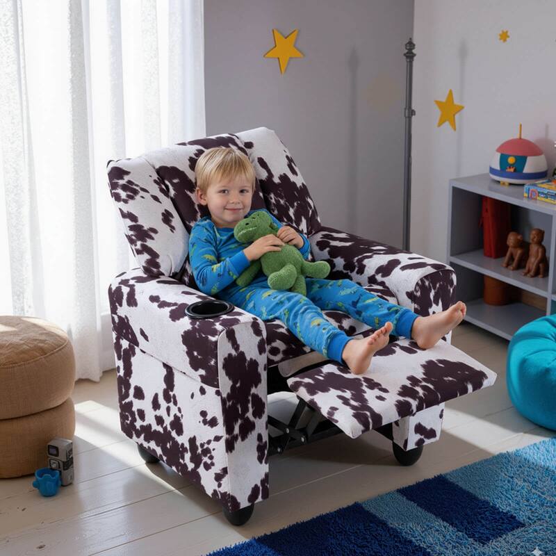 Costway Kids Recliner with Cup Holder with Adjustable Backrest &