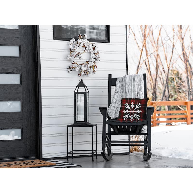 Tartan Snowflake Accent Pillow