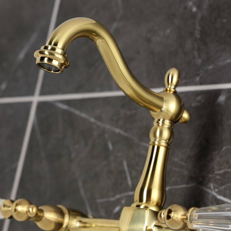 Willshire Two-Handle 2-Hole Wall Mount Bridge Kitchen Faucet