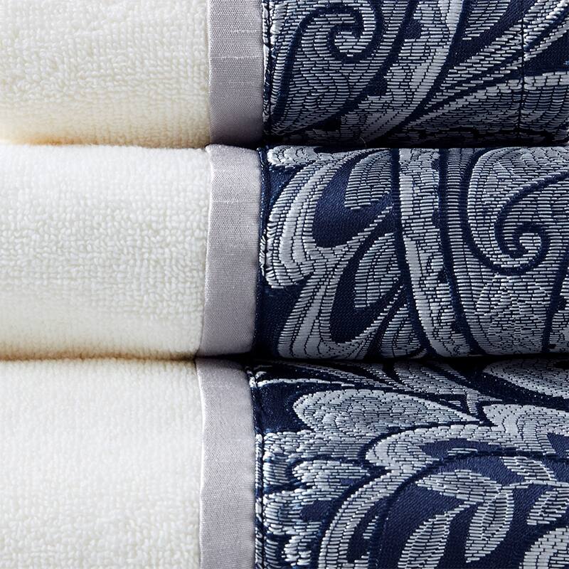 6-Piece Cotton Jacquard Towel Set - N/A