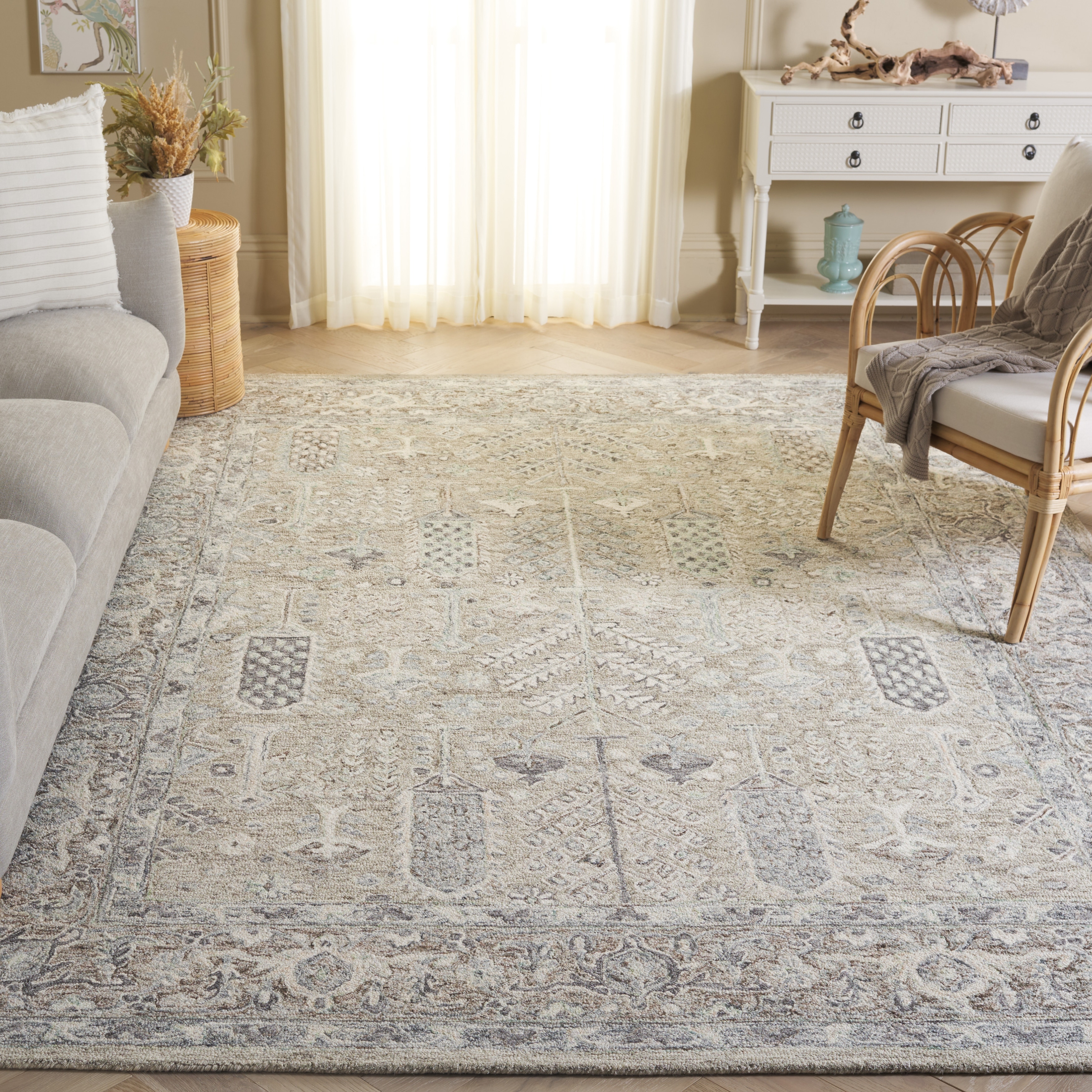 SAFAVIEH Handmade Metro Lorenzina French Country Wool Rug