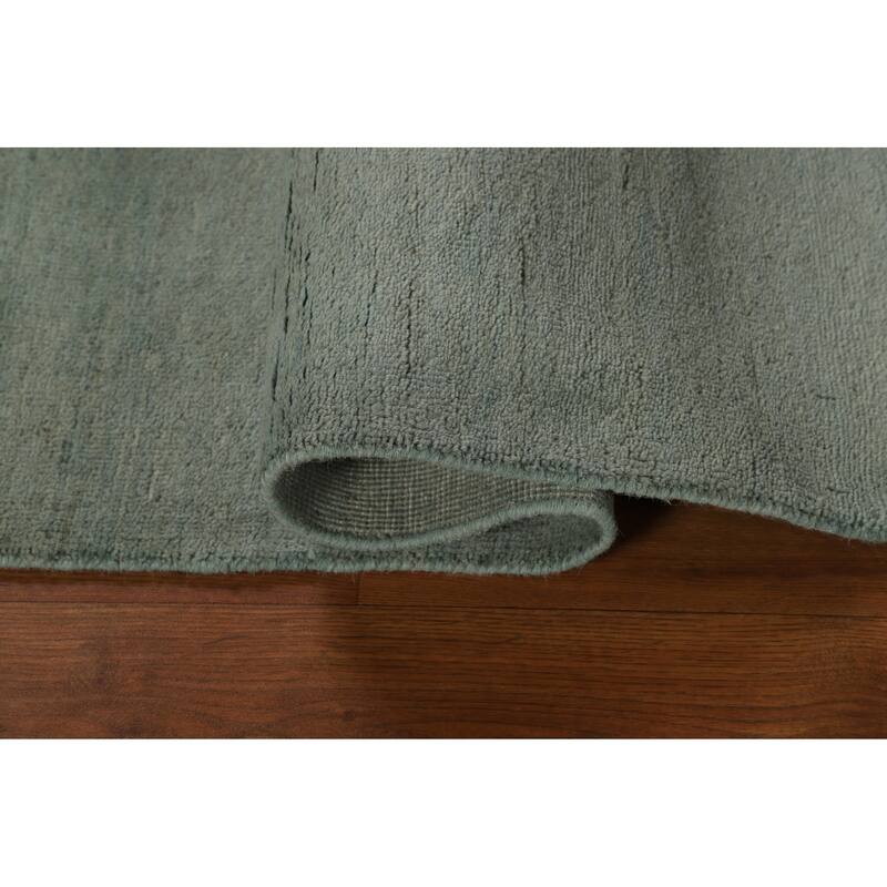 Gabbeh Modern Foyer Rug Hand-Knotted Solid Wool Carpet - 2'8"x 3'9"