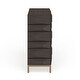 preview thumbnail 20 of 39, Contemporary Dark Brown Geometric Designed Wood Cabinet and Dresser Collection