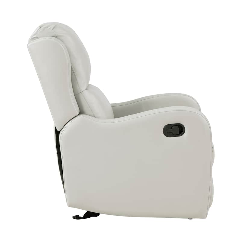 Linden Faux Leather Glider Manual Reclining Chair