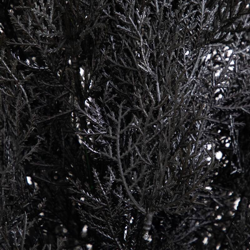 Artificial Black Cedar Halloween Potted Topiary Tree - 6' - Unlit