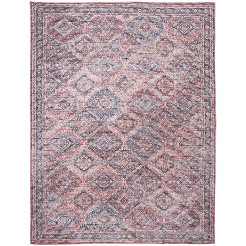 Panu Power Loomed Distressed Floral Area Rug By HomeRoots - 9' x 12'