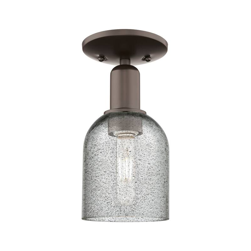 Innovations Lighting Endless Possibilities Arcadia - Caledonia - 1 Light 5" Semi-Flush Mount - Charcoal/Oil Rubbed Bronze