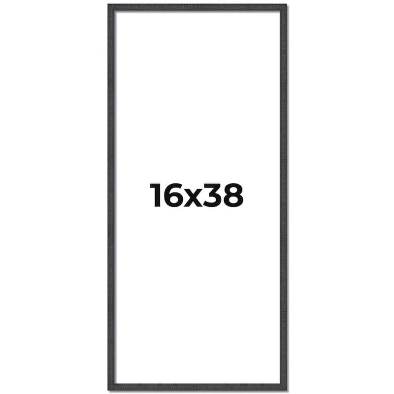16x38 Frame Brown Solid Wood Picture Frame - Complete Modern Photo
