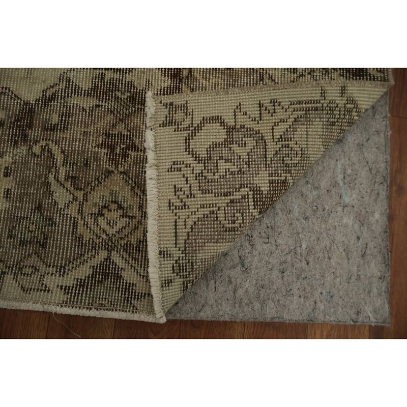 Hand Knotted Oriental 100% Wool Carpet Transitional Floral Beige & Ivories Anatolian Area Rug - 9' 0'' X 5' 3''