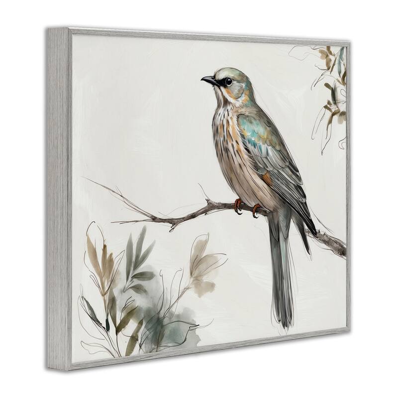 Stupell Stoic Bird Wildlife Study Framed Giclee Art Design By LSR Creative Studio