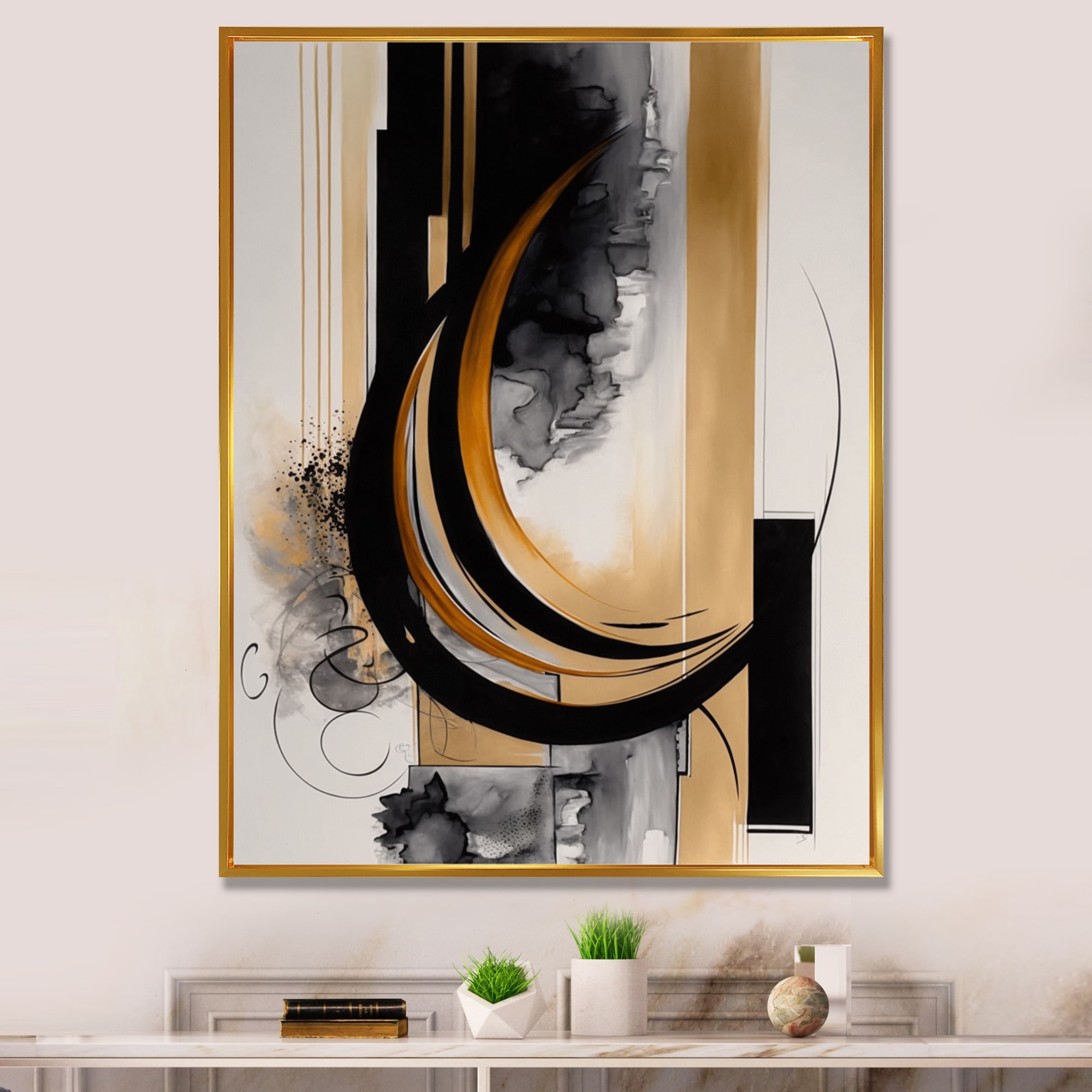 Designart Minimal Geometric Lines II Modern Canvas Wall Art Print - On  Sale - Bed Bath & Beyond - 32590362