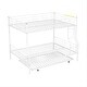 preview thumbnail 8 of 7, Industrial Modern Full XL Over Queen Metal Bunk Bed with Trundle, Save Space or Split Into 2 Beds, Crafted For Safety, White