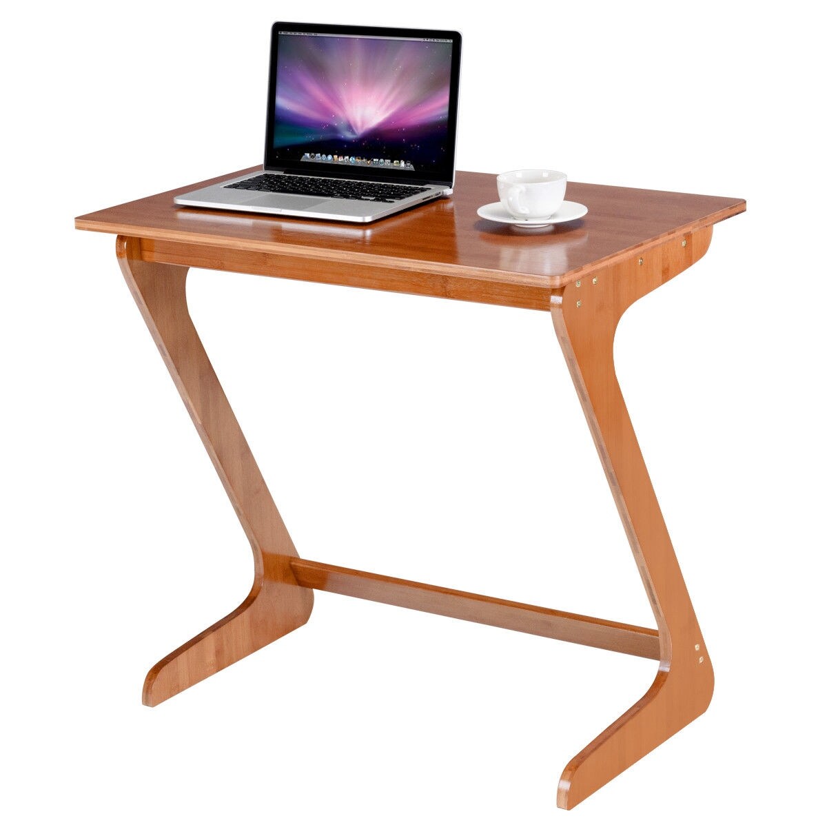 Shop Gymax Bamboo Sofa Table Tv Tray Laptop Desk Coffee End Table