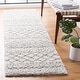 preview thumbnail 49 of 166, SAFAVIEH Arizona Shag Lotta Moroccan 1.2-inch Thick Rug 2'3" x 10' Runner - Ivory/Grey - Runner