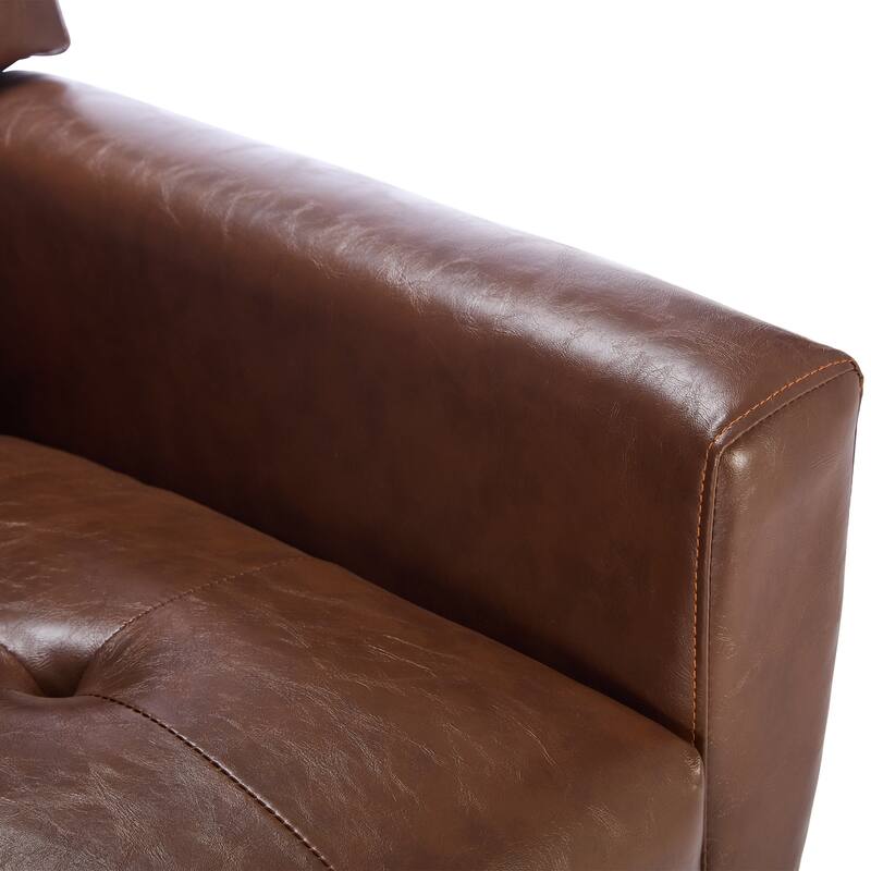 PU Accent Chair with Curved Back