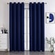 preview thumbnail 25 of 33, Utopia Alley Solid Blackout Window Curtains for Bedrooms and Living Rooms, Polyester Curtains, 2 Panels Set, Navy Blue - 52" W × 96" L