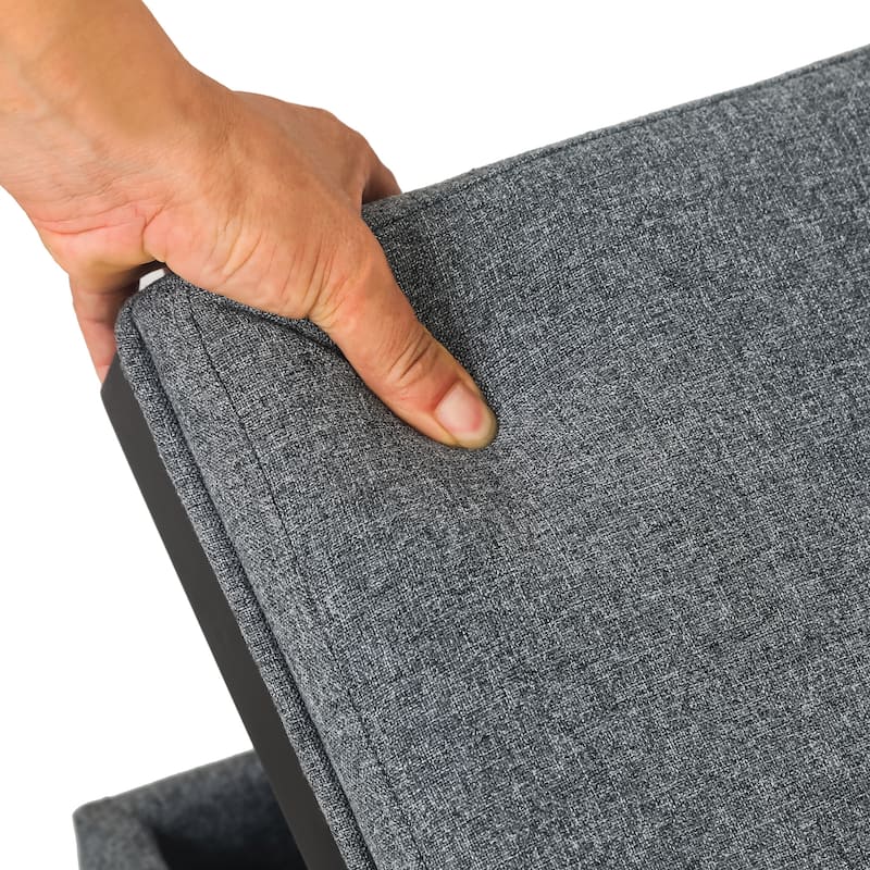 Adeco Storage Ottoman With Tray