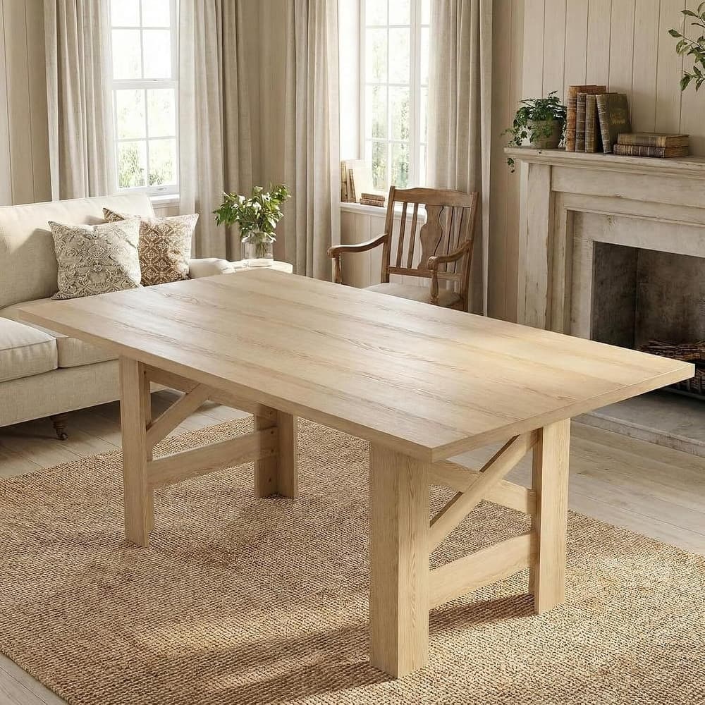 71" Farmhouse Kitchen Dining Table Set for 6-8 for Kitchen, Office (Only Table)