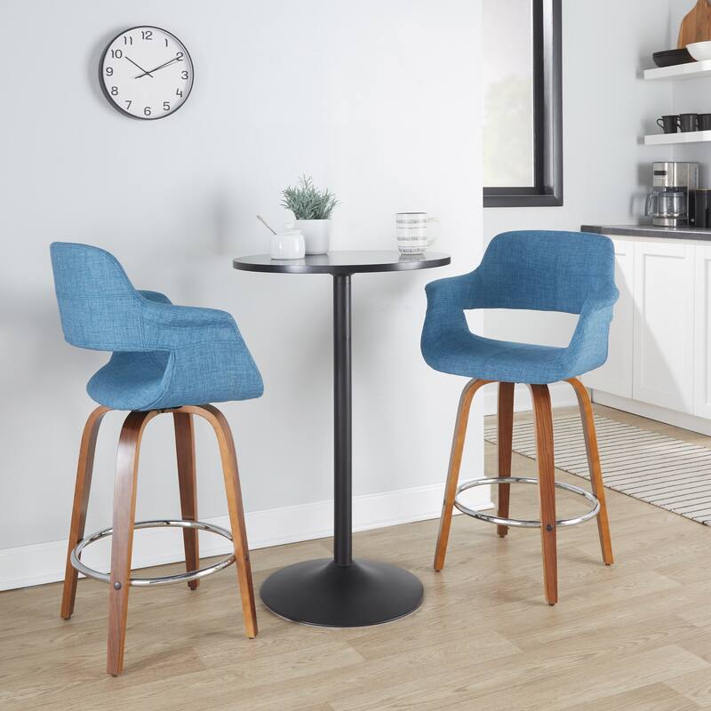Carson Carrington Fauske 26" Fixed-Height Counter Stool with Bent Wood Legs (Set of 2)