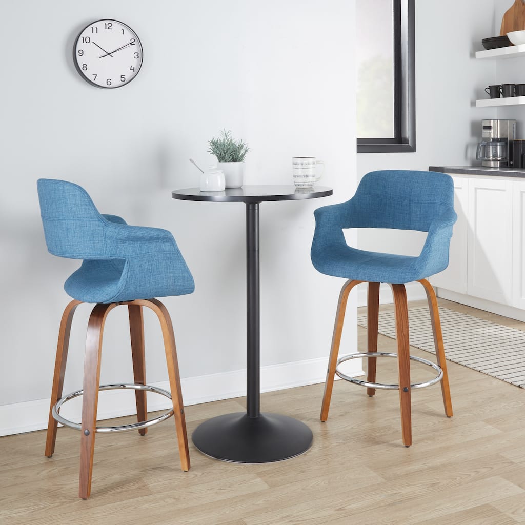Carson Carrington Fauske 26" Fixed-Height Counter Stool with Bent Wood Legs (Set of 2)