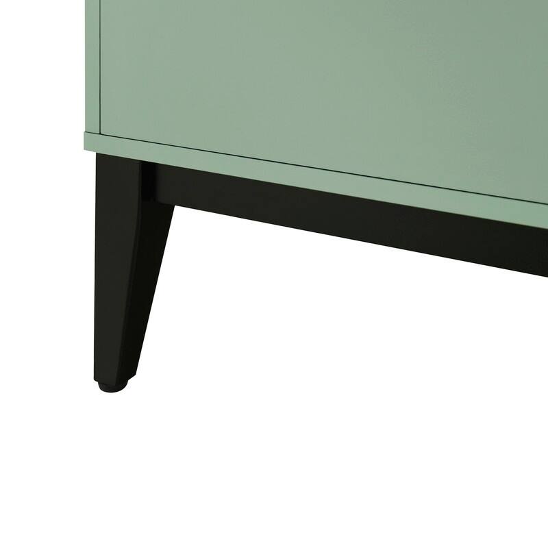 Modern Storage Cabinet with Adjustable Shelf, Buffet Sideboard Wooden Cabinet with 4 Doors for Hallway, Kitchen