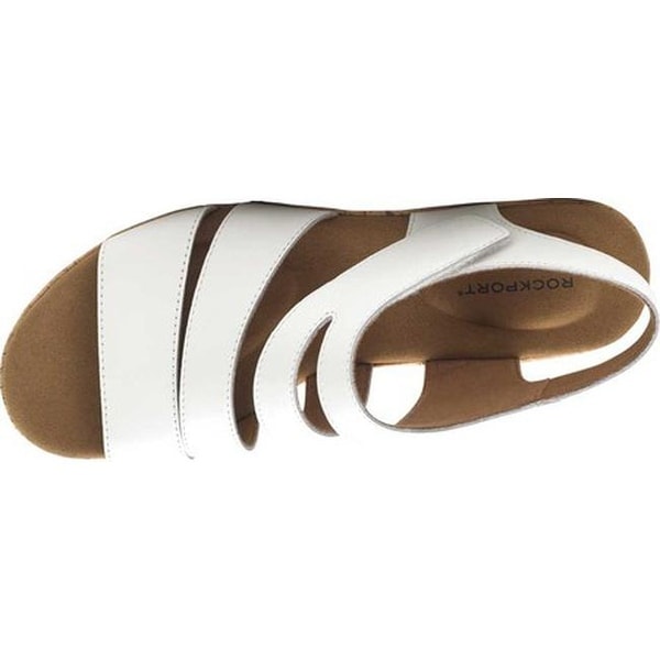 Briah Asym Strappy Sandal White Leather 