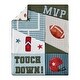 preview thumbnail 4 of 4, Sweet Jojo Designs American Football MVP Boy 6p Crib Bedding + BreathableBaby Breathable Mesh Liner Vintage Sports