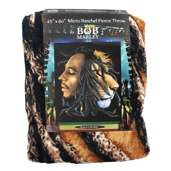 Shop Bob Marley Lion 45x60 Fleece Throw Blanket Free Shipping