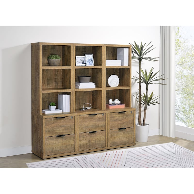 Westpark 3-Piece Wall Unit Bookcase Set With Usb - Mango
