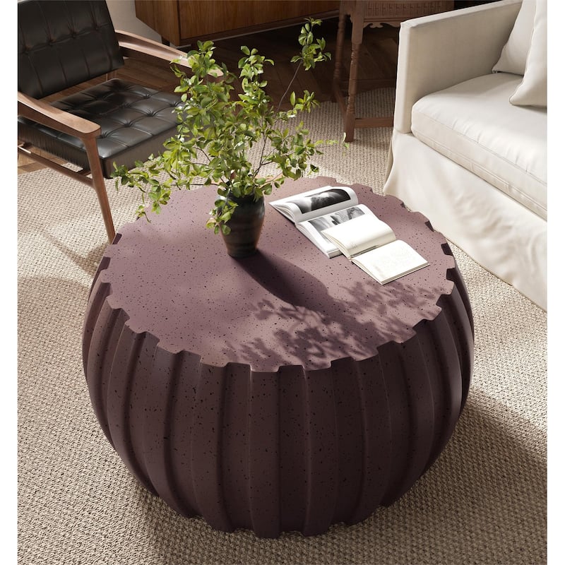 35.43" Modern Indoor/Outdoor Waterproof Coffee Table - Durable MgO Cement Design