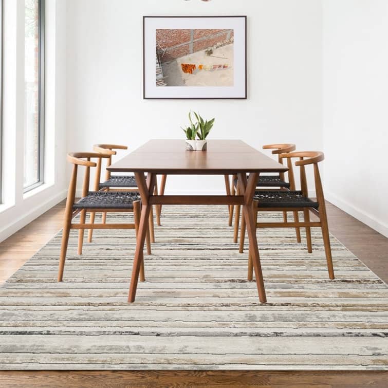 Modern Minimalist Striped Area Rug