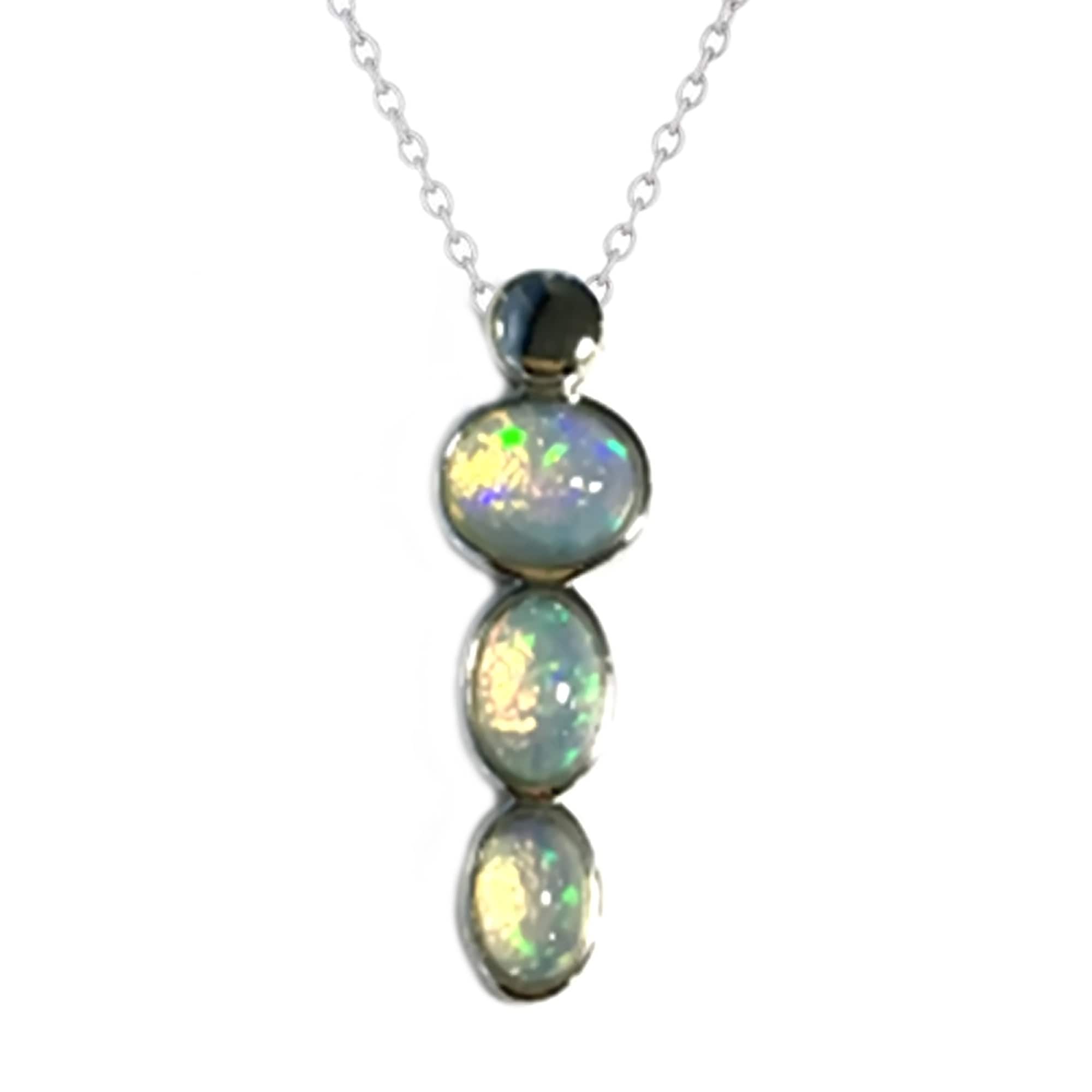 Ethiopian Opal Pendant 925 Sterling Silver Pendant Gift For Her Opal In Pendant  | Natural Ethiopian Opal Vintage Silver Pendant