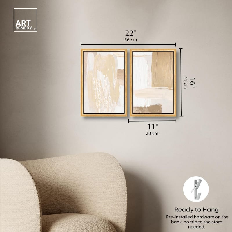 Tactile Textures II Canvas Set of 2 by Art Remedy
