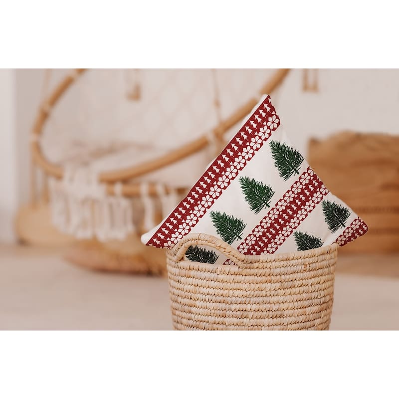 Winter Lace Forest Accent Pillow