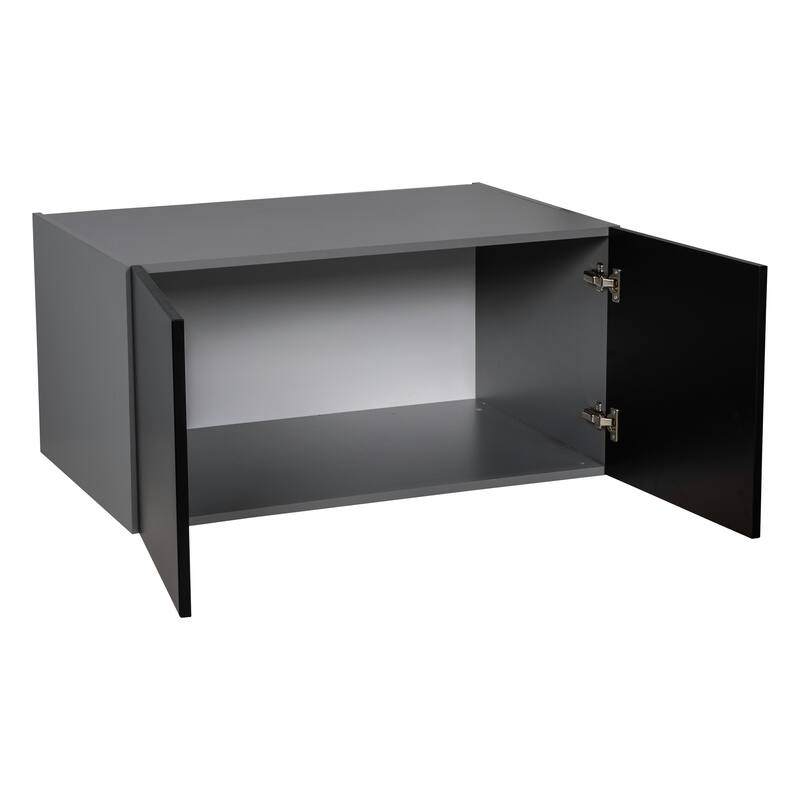 24" x 15" Wall Cabinet-Double Door-Grey - 24 x 15 x 12