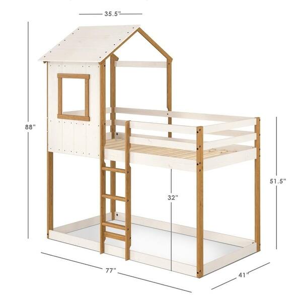 dimension image slide 0 of 3, Tree House Bunk Bed