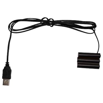 USB Connector Battery Replacement Power Packs - Black - 58" - Set of 3