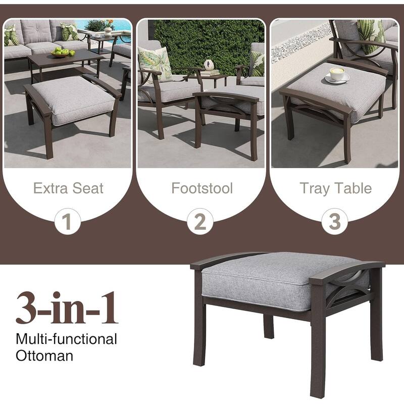 All Weather 2 Pieces Outdoor Single Sofa