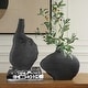 preview thumbnail 2 of 4, Uttermost Duostacked Black Vases Set/2