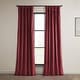 preview thumbnail 38 of 140, Exclusive Fabrics Heritage Plush Velvet Room Darkening Curtain (1 Panel) - Luxurious Single Drapery for Enhanced Room Darkening 50 X 108 - Cinema Red