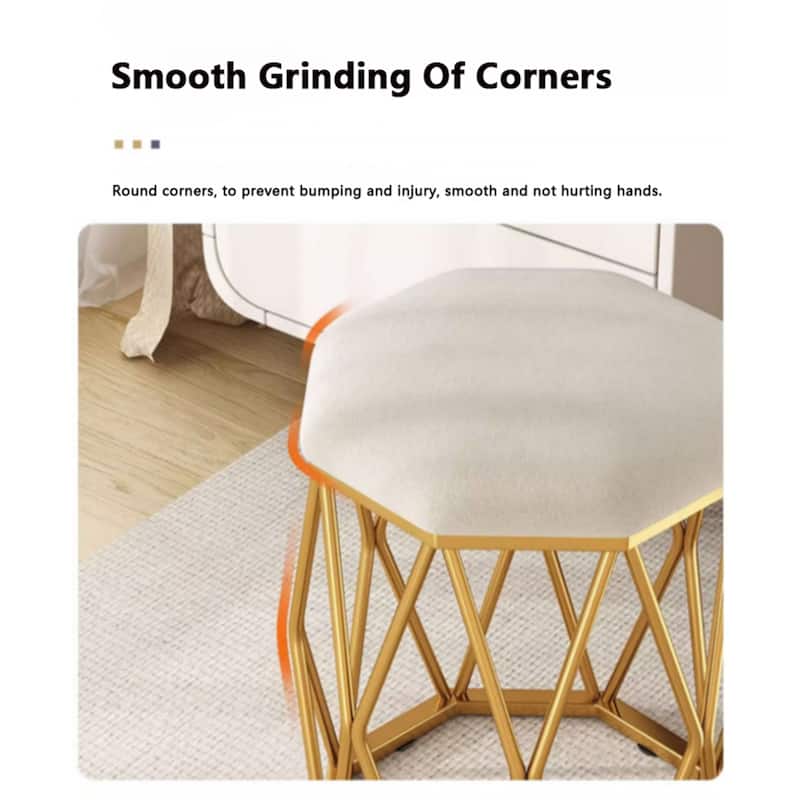 Modern Luxury Round Stool Office Chair Bird'S Nest Stool Legs