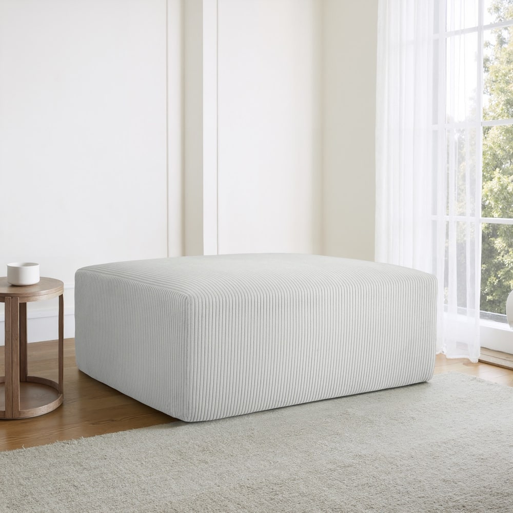 DIY Corduroy Collection Upholstered Modular Sectional Sofa Ottoman