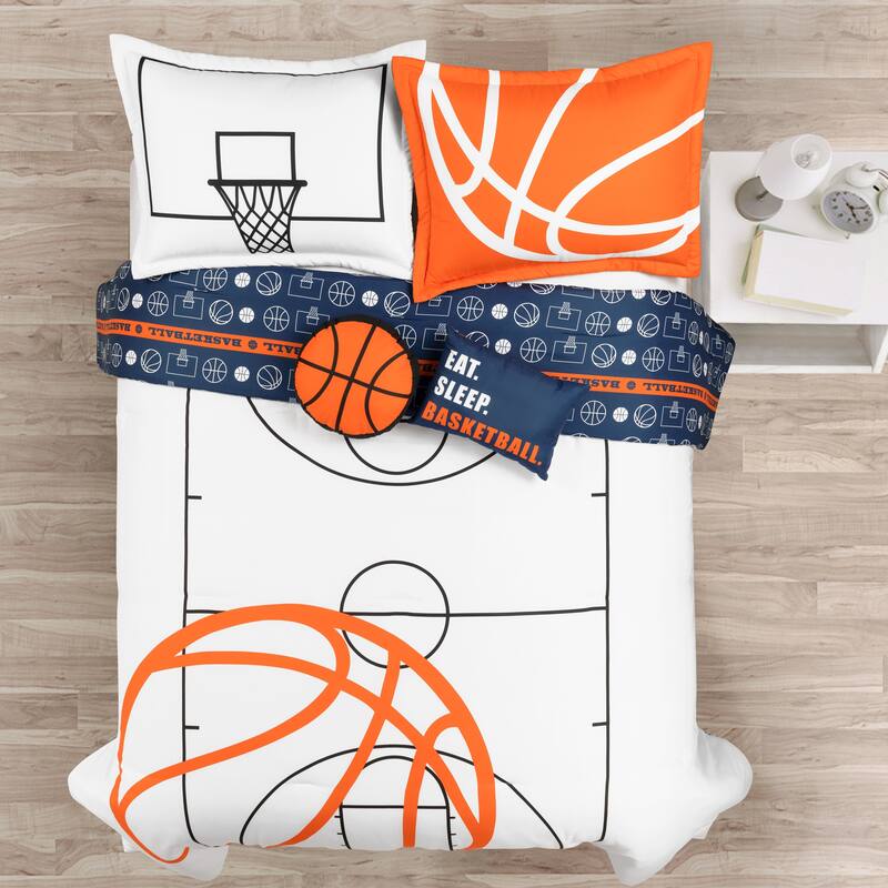 Lush Decor Basketball Game Reversible Oversized Comforter Set