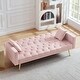 preview thumbnail 2 of 13, Versatile Convertible Folding Futon Sofa Bed, Features Adjustable Backrest and Stylish Gold Legs.