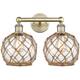 Option Antique Brass / Clear Glass with Brown Rope
